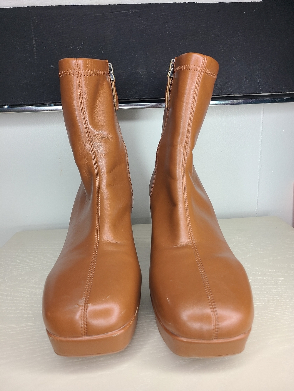 Aerosoles Brown Platform Boots π€ Size 8.5 Y2K - Picture 3 of 14